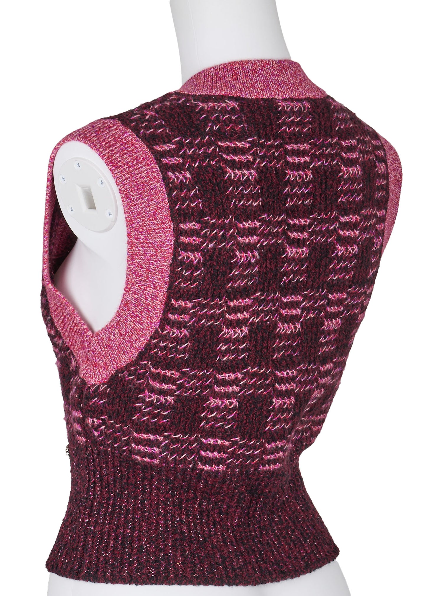CHANEL Knit Vest, Camisole, Sleeveless, Cashmere Blend, Pink, Gold-Tone Hardware, Pre-Owned - Vintage La Charme