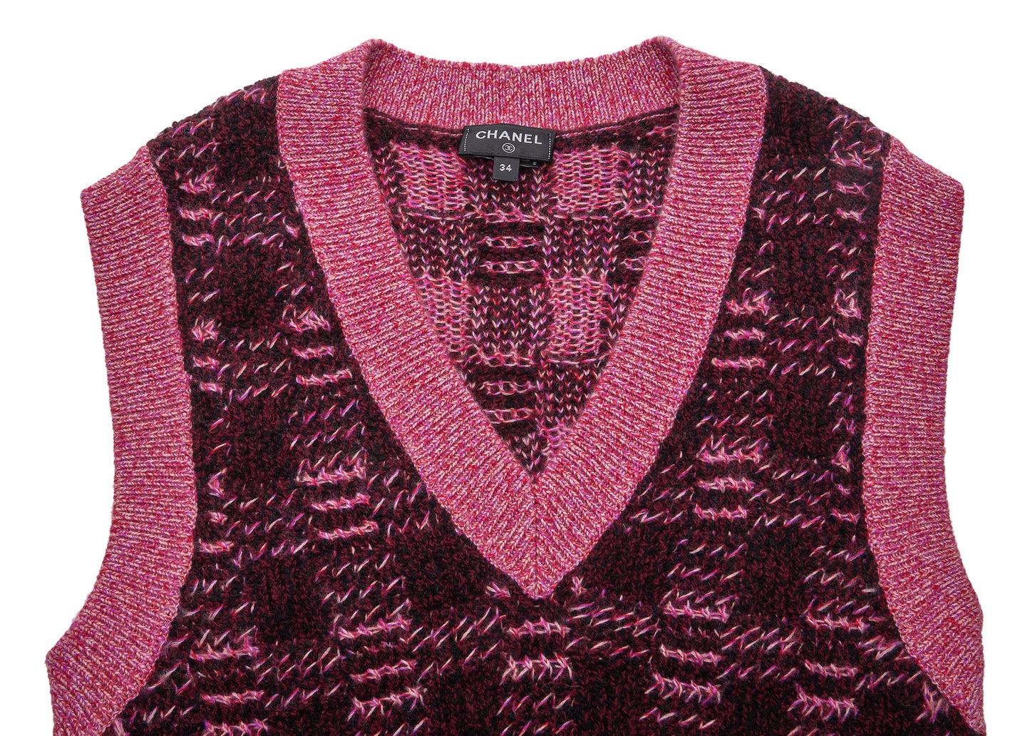 CHANEL Knit Vest, Camisole, Sleeveless, Cashmere Blend, Pink, Gold-Tone Hardware, Pre-Owned - Vintage La Charme