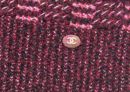 CHANEL Knit Vest, Camisole, Sleeveless, Cashmere Blend, Pink, Gold-Tone Hardware, Pre-Owned - Vintage La Charme