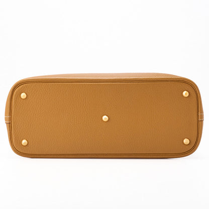 HERMES Bolide 35 Handbag Shoulder Bag Fjord Leather Natural Gold-Tone Hardware Pre-Owned - Vintage La Charme