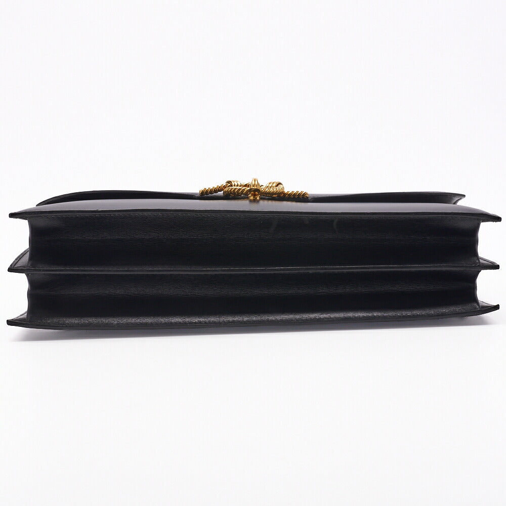 HERMES Cordeliere Handbag, Box Calf, Black, Gold-Tone Hardware, Pre-Owned - Vintage La Charme