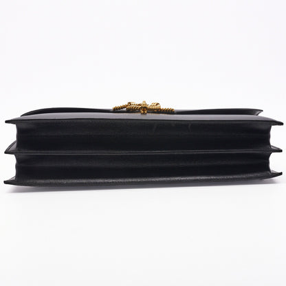 HERMES Cordeliere Handbag, Box Calf, Black, Gold-Tone Hardware, Pre-Owned - Vintage La Charme