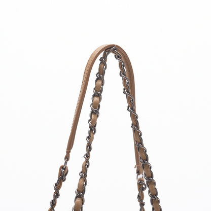CHANEL Shoulder Bag, Matelasse Wild Stitch, Calfskin, Beige, Silver-Tone Hardware, Pre-Owned - Vintage La Charme