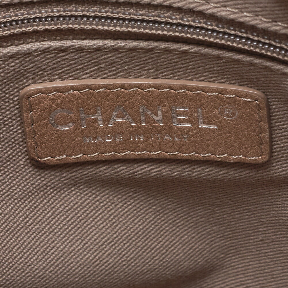 CHANEL Shoulder Bag, Matelasse Wild Stitch, Calfskin, Beige, Silver-Tone Hardware, Pre-Owned - Vintage La Charme