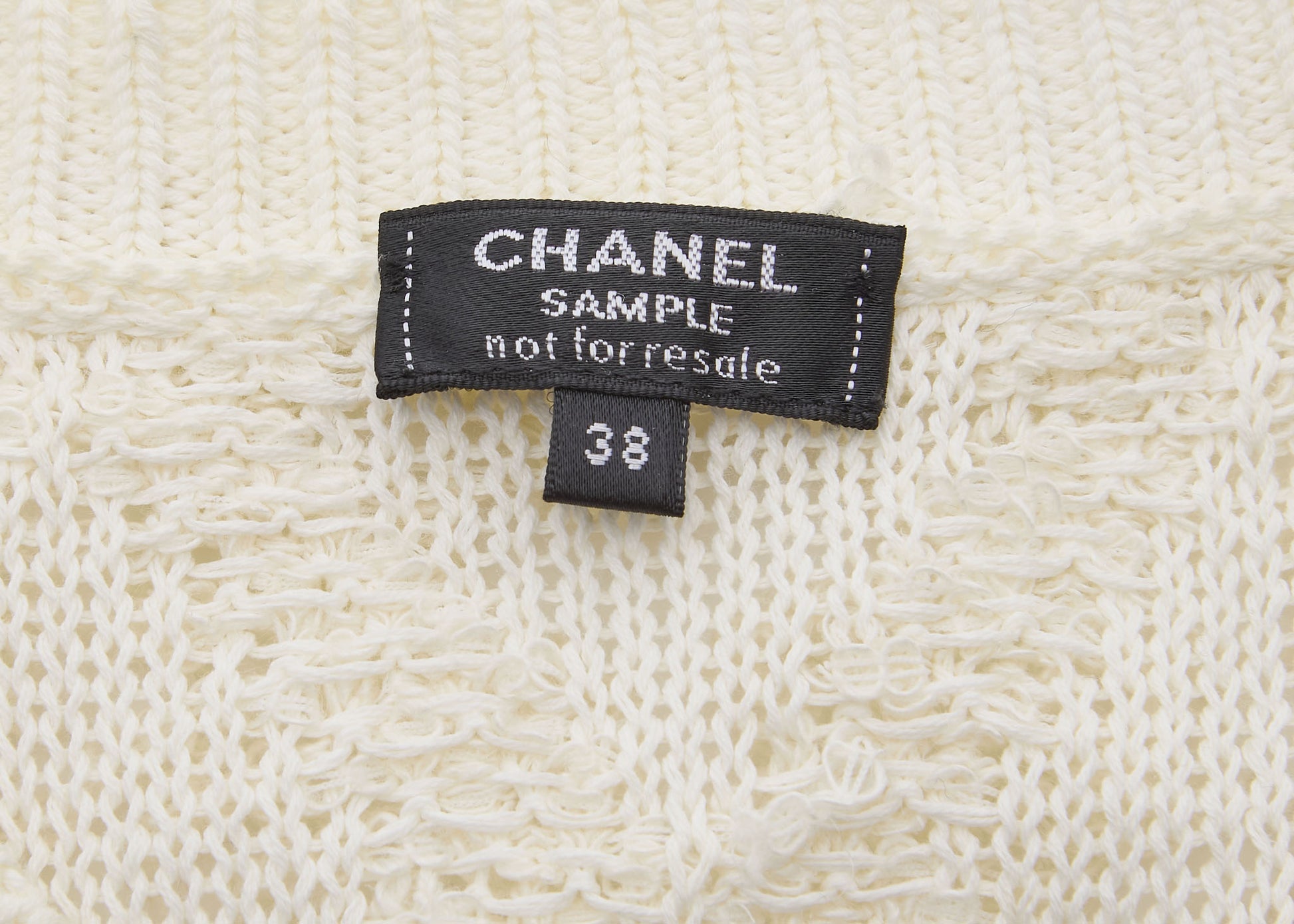 CHANEL Knitted Vest, Camisole, Cotton Blend, Ivory, Gold-Tone Hardware, Pre-Owned - Vintage La Charme