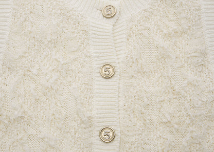 CHANEL Knitted Vest, Camisole, Cotton Blend, Ivory, Gold-Tone Hardware, Pre-Owned - Vintage La Charme