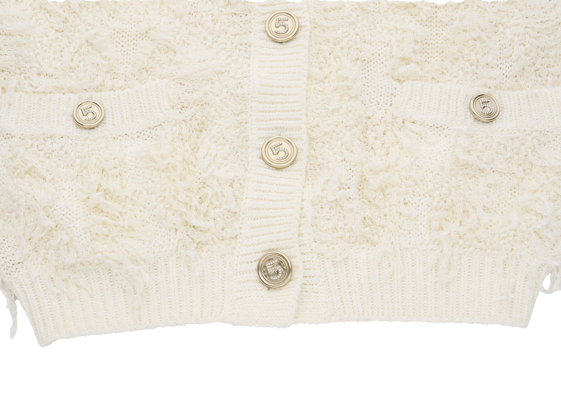 CHANEL Knitted Vest, Camisole, Cotton Blend, Ivory, Gold-Tone Hardware, Pre-Owned - Vintage La Charme