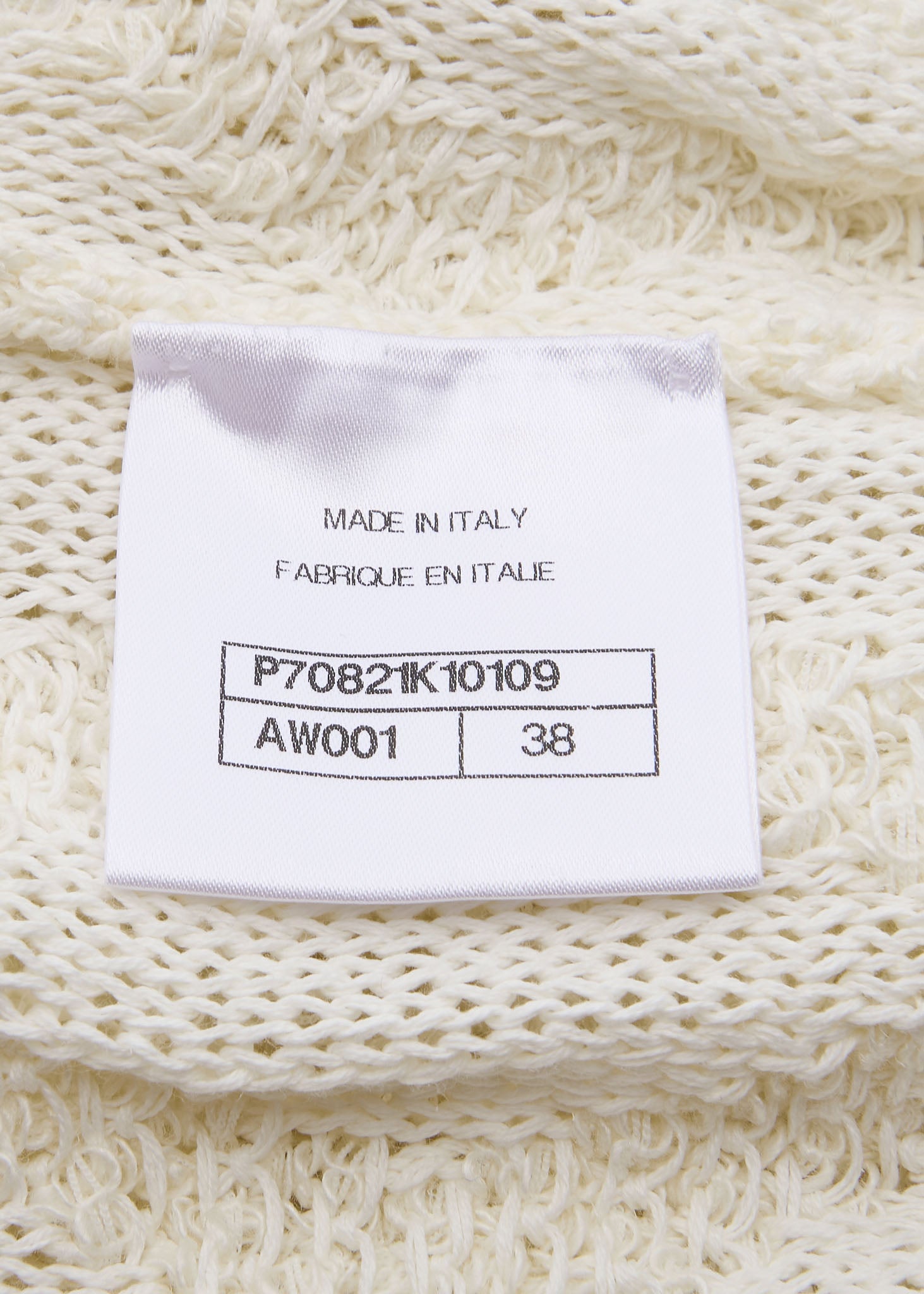 CHANEL Knitted Vest, Camisole, Cotton Blend, Ivory, Gold-Tone Hardware, Pre-Owned - Vintage La Charme