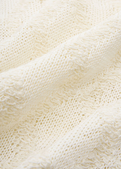 CHANEL Knitted Vest, Camisole, Cotton Blend, Ivory, Gold-Tone Hardware, Pre-Owned - Vintage La Charme