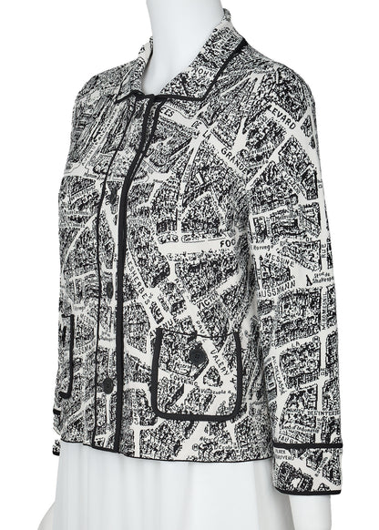 Dior Jacket, Long Sleeve, Cut-and-Sew, Viscose Blend, White, Silver-Tone Hardware, Pre-Owned - Vintage La Charme