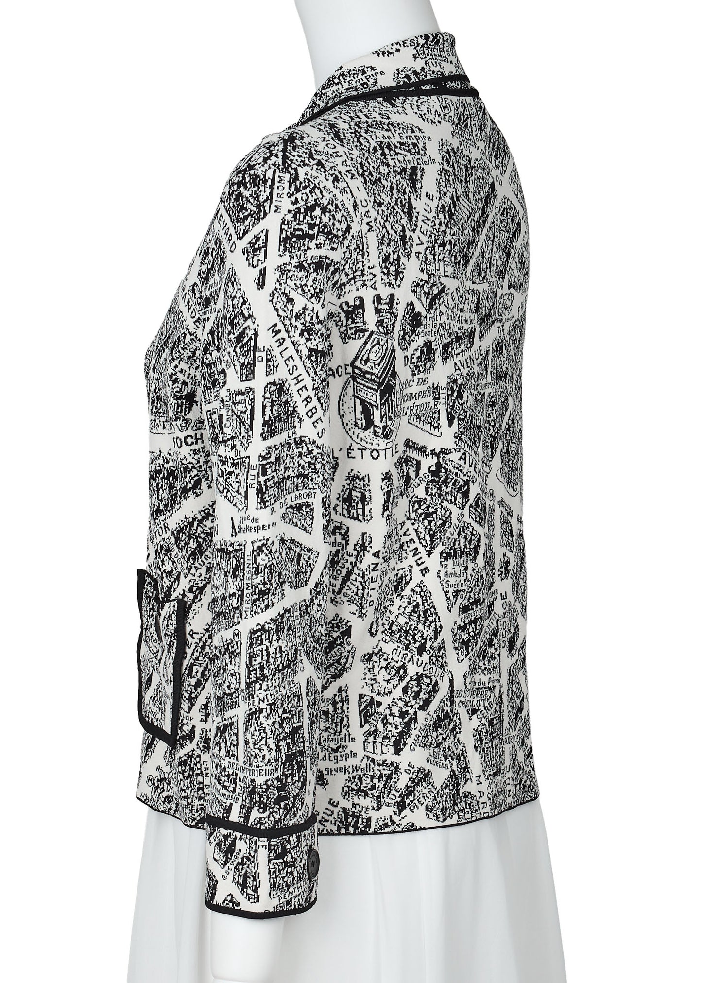 Dior Jacket, Long Sleeve, Cut-and-Sew, Viscose Blend, White, Silver-Tone Hardware, Pre-Owned - Vintage La Charme