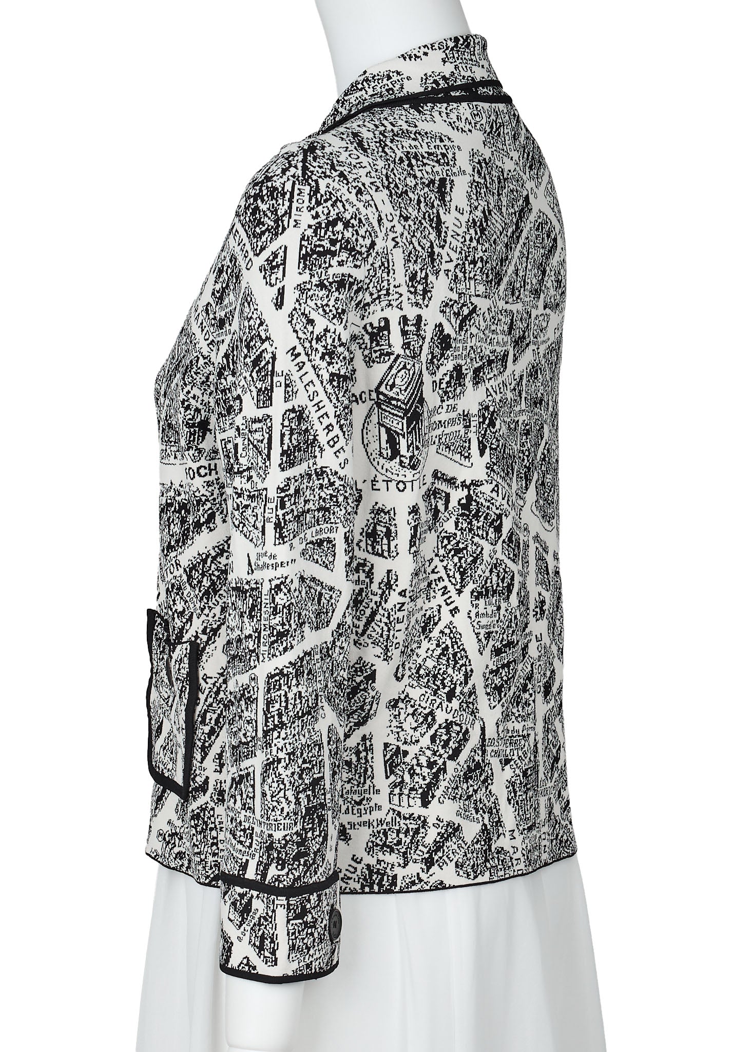 Dior Jacket, Long Sleeve, Cut-and-Sew, Viscose Blend, White, Silver-Tone Hardware, Pre-Owned - Vintage La Charme