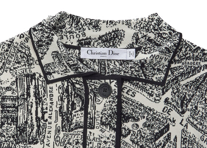 Dior Jacket, Long Sleeve, Cut-and-Sew, Viscose Blend, White, Silver-Tone Hardware, Pre-Owned - Vintage La Charme