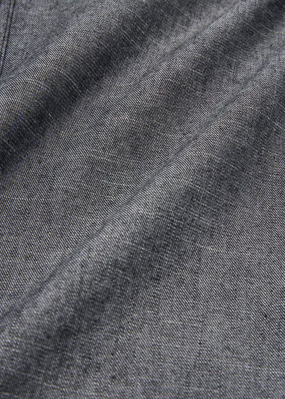 CHANEL Denim Jacket, Coco Button, Long Sleeve, Cotton Blend, Black, Gold-Tone Hardware, Pre-Owned - Vintage La Charme