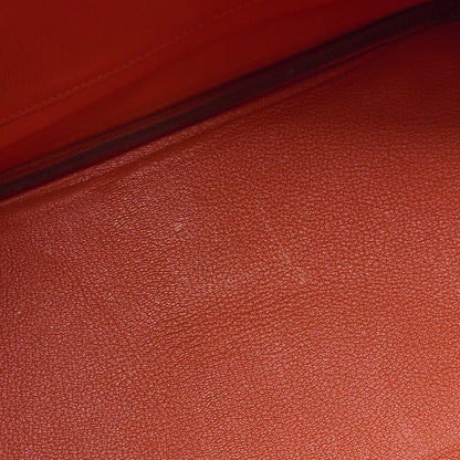 HERMES Birkin 35 Handbag Tryon Clément Leather Clément Orange Gold-Tone Hardware Pre-Owned - Vintage La Charme