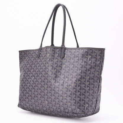 Goyard Saint Louis PM Tote Bag Coated Canvas Gray Silver-Tone Hardware Pre-Owned - Vintage La Charme