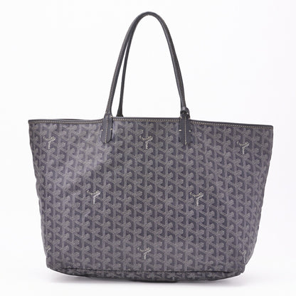 Goyard Saint Louis PM Tote Bag Coated Canvas Gray Silver-Tone Hardware Pre-Owned - Vintage La Charme