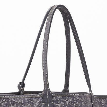 Goyard Saint Louis PM Tote Bag Coated Canvas Gray Silver-Tone Hardware Pre-Owned - Vintage La Charme