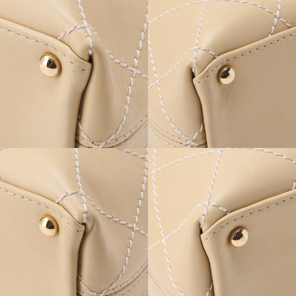 CHANEL Shoulder Bag, Matelasse Coco Mark One, Calf Leather, Beige, Gold-Tone Hardware, Pre-Owned - Vintage La Charme