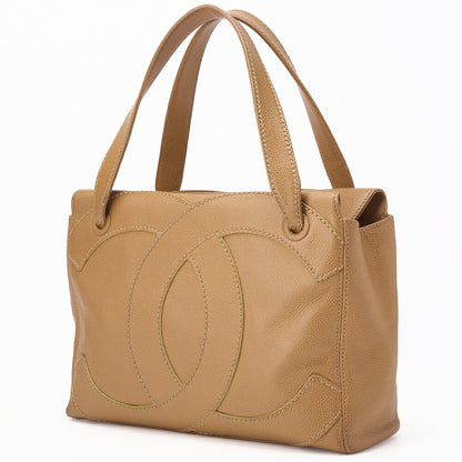 CHANEL Tote Bag, Wild Stitch Coco Mark, Caviar Skin, Beige, Gold-Tone Hardware, Pre-Owned - Vintage La Charme
