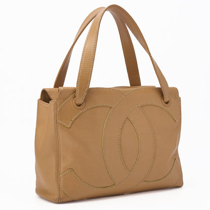 CHANEL Tote Bag, Wild Stitch Coco Mark, Caviar Skin, Beige, Gold-Tone Hardware, Pre-Owned - Vintage La Charme