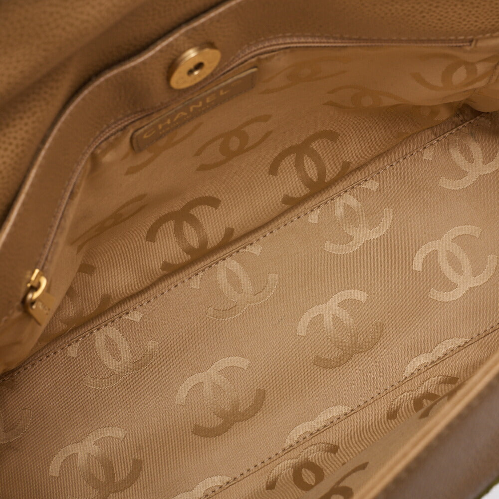 CHANEL Tote Bag, Wild Stitch Coco Mark, Caviar Skin, Beige, Gold-Tone Hardware, Pre-Owned - Vintage La Charme