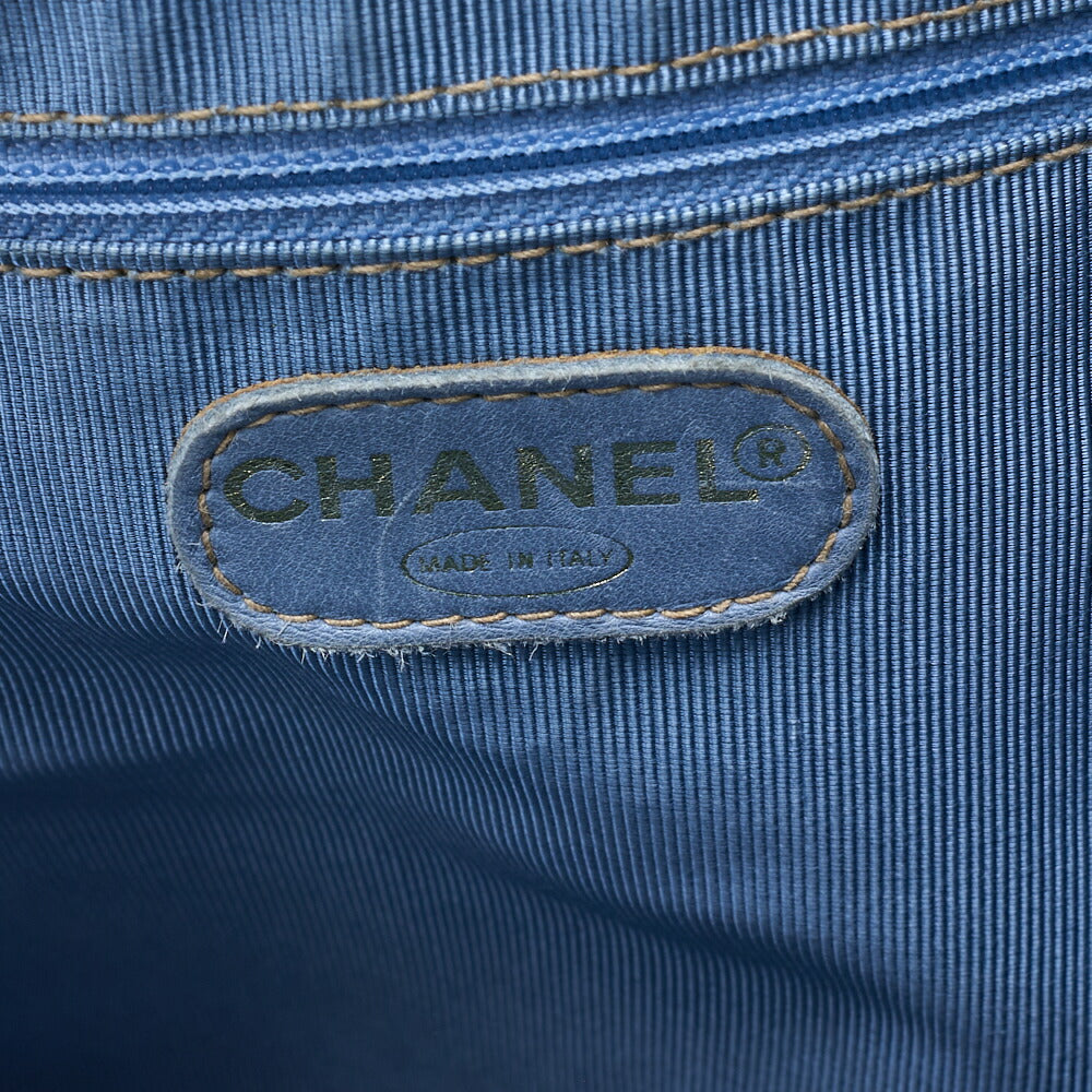 CHANEL Handbag Coco Mark Tortoiseshell Pattern Denim Gold-Tone Hardware Pre-Owned - Vintage La Charme