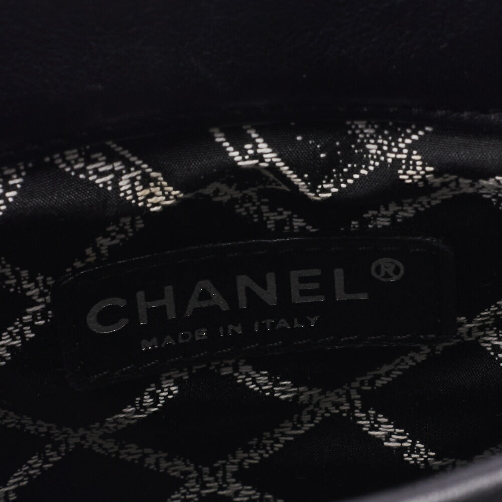 CHANEL Mini Tote Bag Essential Logo Mark Lambskin Black Silver-Tone Hardware Pre-Owned - Vintage La Charme