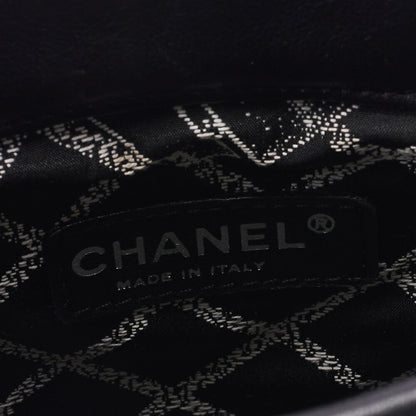 CHANEL Mini Tote Bag Essential Logo Mark Lambskin Black Silver-Tone Hardware Pre-Owned - Vintage La Charme
