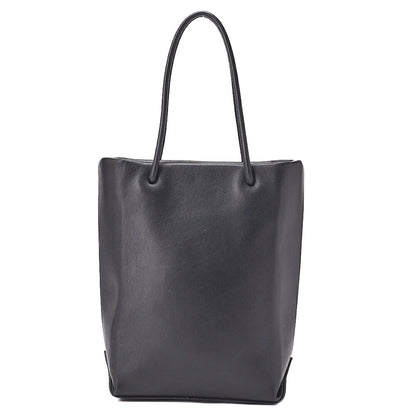 CHANEL Mini Tote Bag Essential Logo Mark Lambskin Black Silver-Tone Hardware Pre-Owned - Vintage La Charme