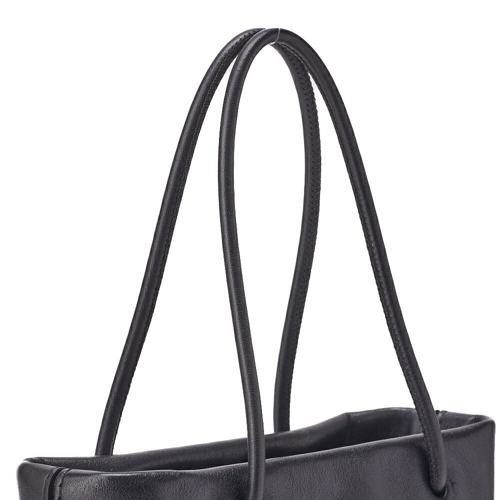 CHANEL Mini Tote Bag Essential Logo Mark Lambskin Black Silver-Tone Hardware Pre-Owned - Vintage La Charme
