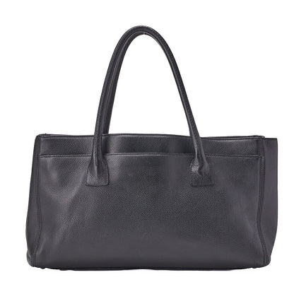 CHANEL Tote Bag Executive 2.55 Rock Caviar Skin Black Silver-Tone Hardware Pre-Owned - Vintage La Charme