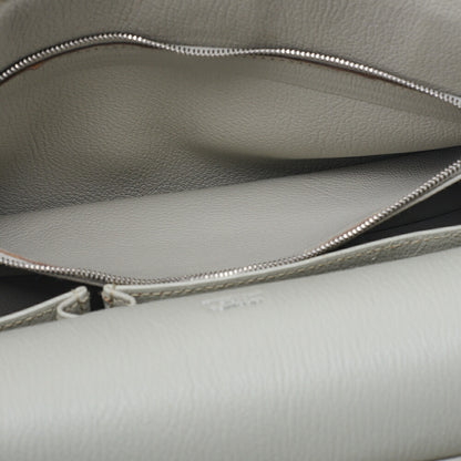 HERMES Gypsiere 30 Shoulder Bag Clemence Gris Mouette Silver-Tone Hardware Pre-Owned - Vintage La Charme