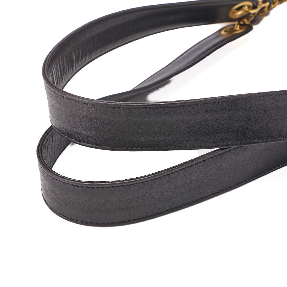 CHANEL Shoulder Bag, Matelasse Ball Charm, Lambskin, Black, Gold-Tone Hardware, Pre-Owned - Vintage La Charme