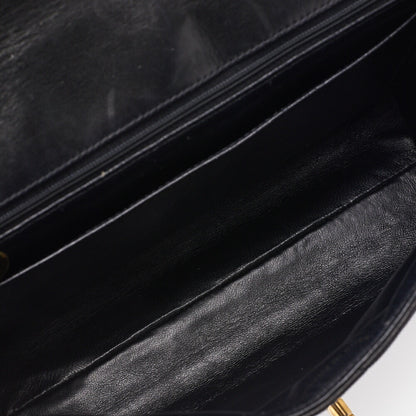 CHANEL Shoulder Bag Matelasse Lambskin Black Gold-Tone Hardware Pre-Owned - Vintage La Charme