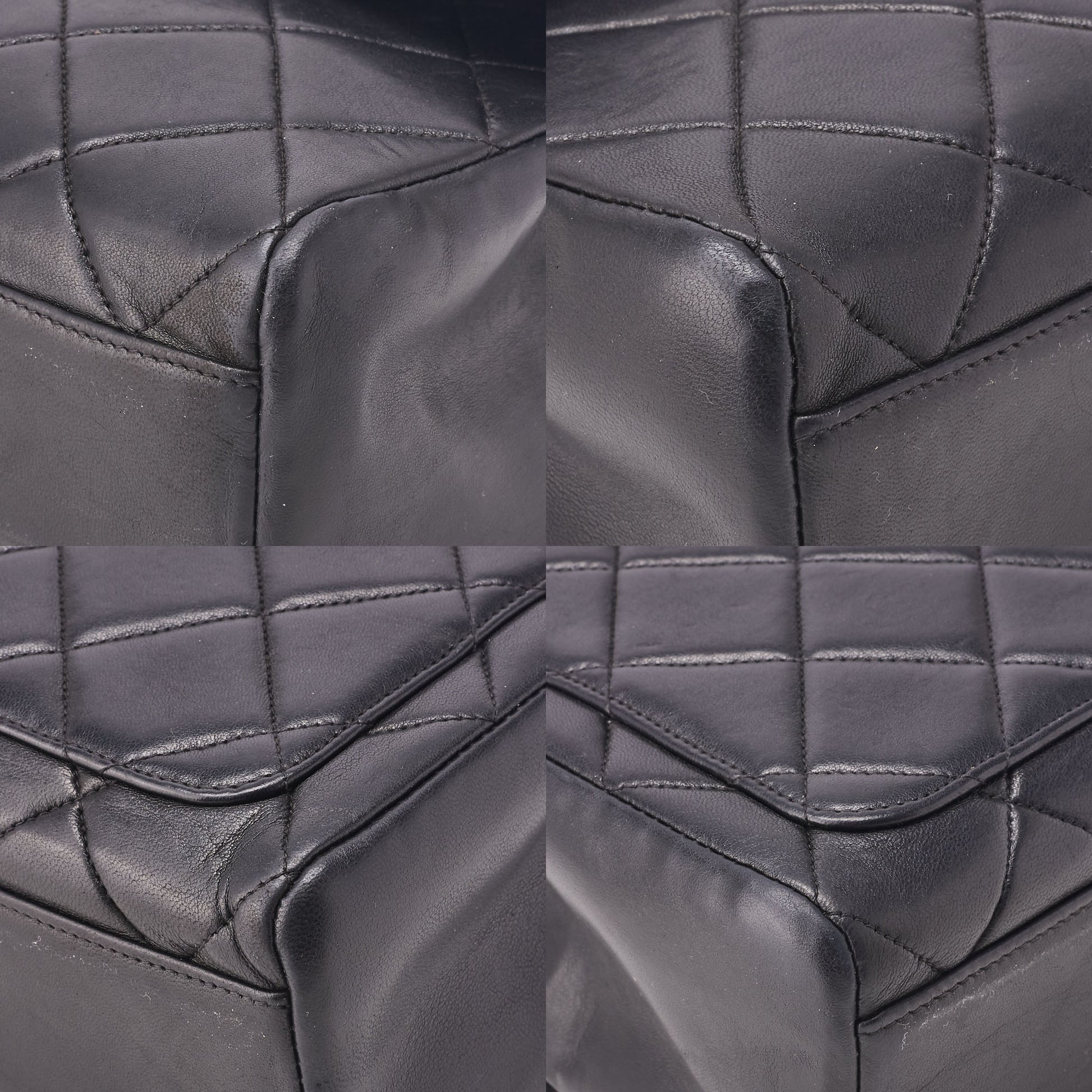CHANEL Shoulder Bag Matelasse Lambskin Black Gold-Tone Hardware Pre-Owned - Vintage La Charme