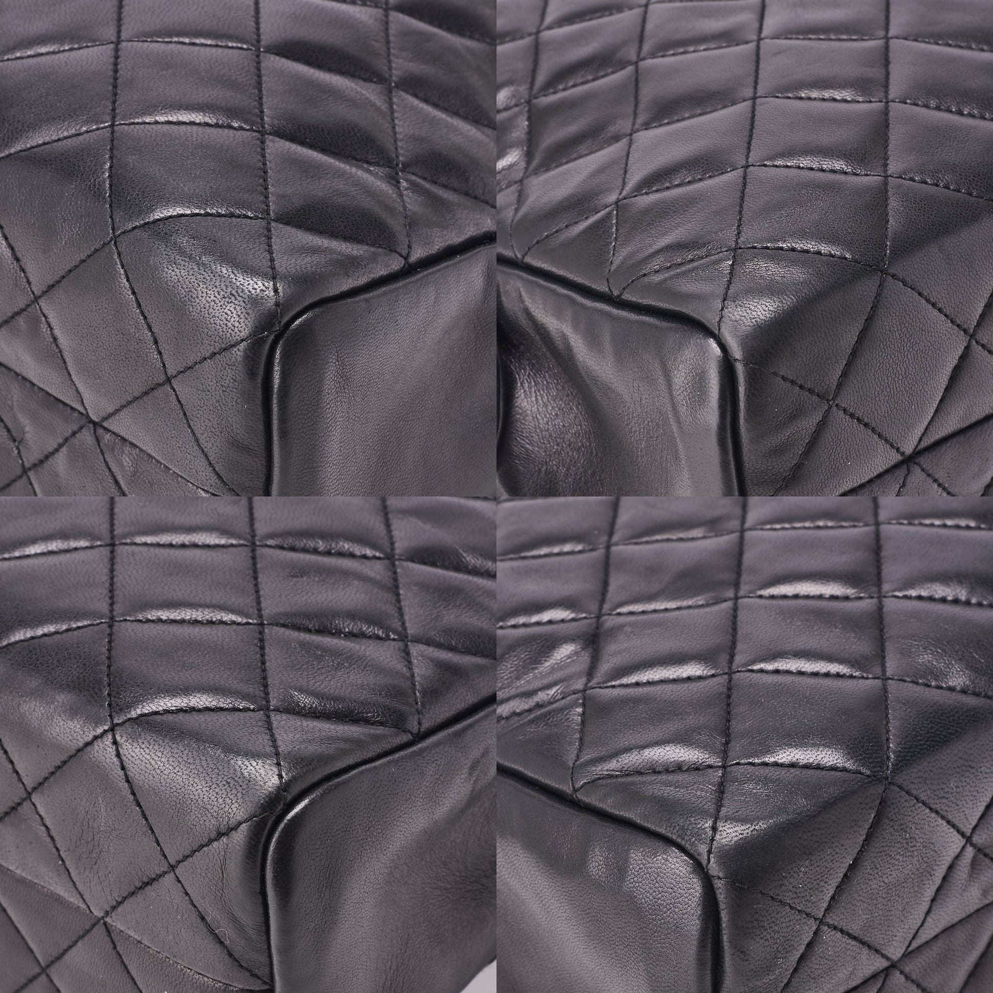 Chanel Shoulder Bag Matelasse Lambskin Black Gold-Tone Hardware Pre-Owned - Vintage La Charme
