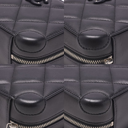 CHANEL Shoulder Bag Matelasse Coco Mark Chain Shoulder Lambskin Black Silver-Tone Hardware Pre-Owned - Vintage La Charme