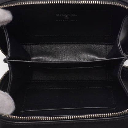 CHANEL Shoulder Bag Matelasse Coco Mark Chain Shoulder Lambskin Black Silver-Tone Hardware Pre-Owned - Vintage La Charme
