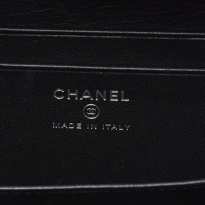 CHANEL Shoulder Bag Matelasse Coco Mark Chain Shoulder Lambskin Black Silver-Tone Hardware Pre-Owned - Vintage La Charme
