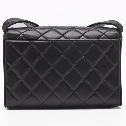 CHANEL Shoulder Bag Matelasse Lambskin Black Gold-Tone Hardware Pre-Owned - Vintage La Charme