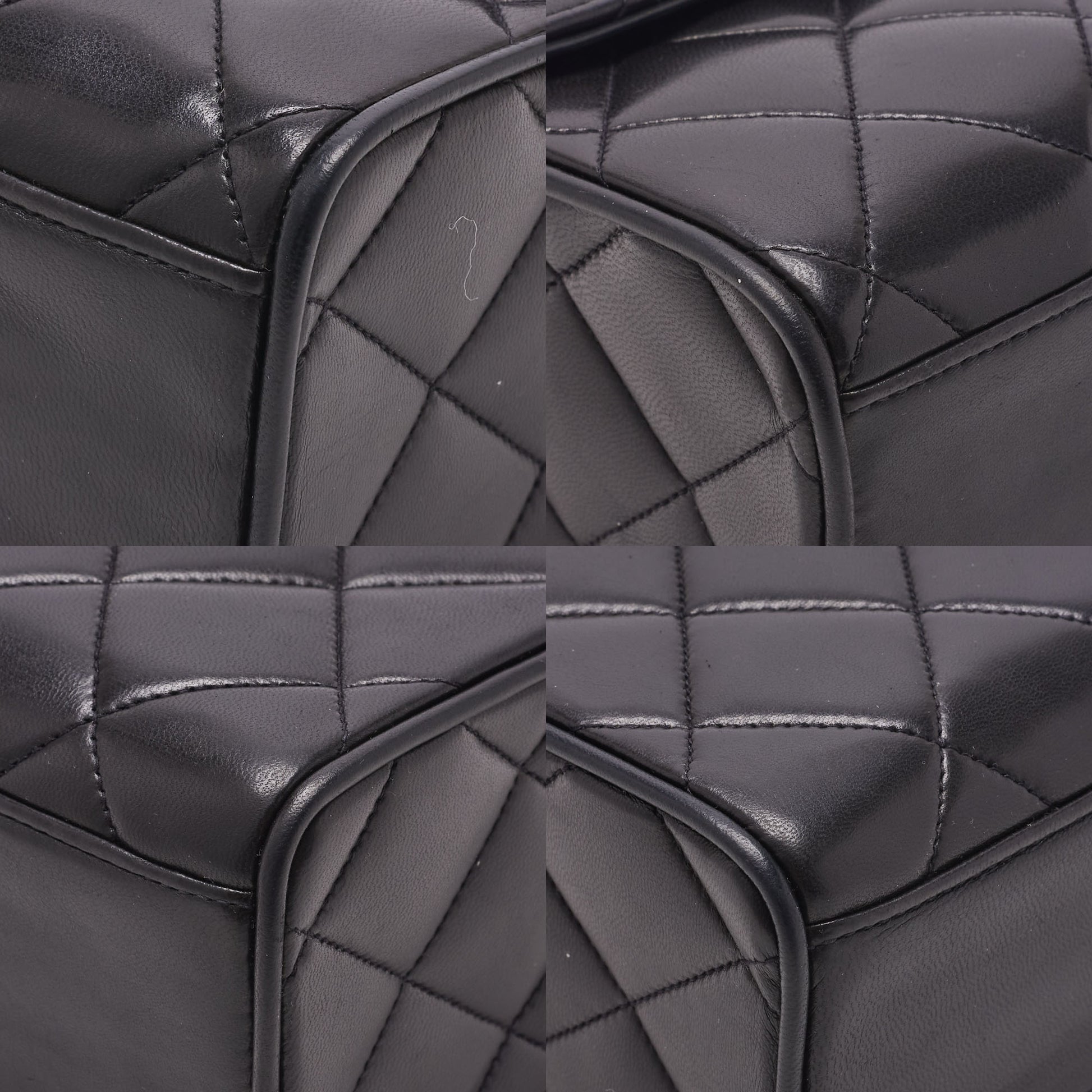 CHANEL Shoulder Bag Matelasse Lambskin Black Gold-Tone Hardware Pre-Owned - Vintage La Charme