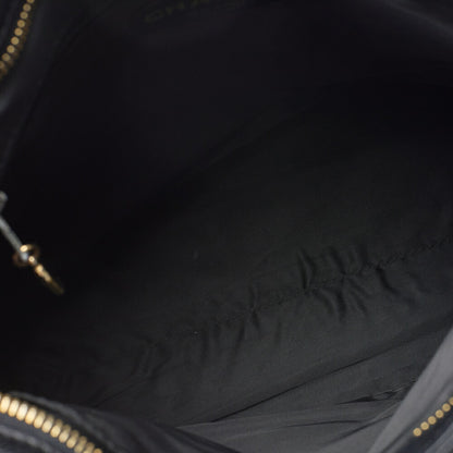 Chanel Tote Bag Logo Mark Plate Charm Caviar Leather Black Gold-Tone Hardware Pre-Owned - Vintage La Charme