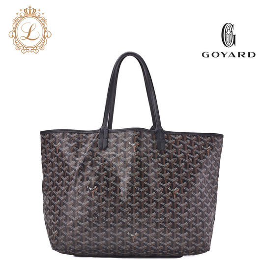 Goyard Saint Louis PM Tote Bag, Coated Canvas, Black, Silver-Tone Hardware, Pre-Owned - Vintage La Charme