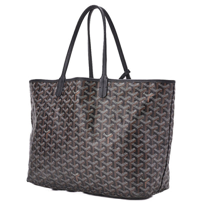 Goyard Saint Louis PM Tote Bag, Coated Canvas, Black, Silver-Tone Hardware, Pre-Owned - Vintage La Charme