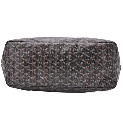 Goyard Saint Louis PM Tote Bag, Coated Canvas, Black, Silver-Tone Hardware, Pre-Owned - Vintage La Charme