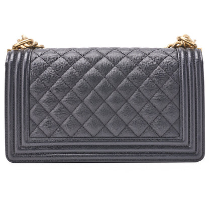 CHANEL Shoulder Bag Tote Bag Matelasse Caviar Skin Black Gold-Tone Hardware Pre-Owned - Vintage La Charme
