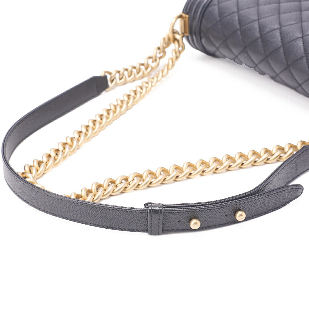 CHANEL Shoulder Bag Tote Bag Matelasse Caviar Skin Black Gold-Tone Hardware Pre-Owned - Vintage La Charme