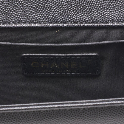 CHANEL Shoulder Tote Bag Matelasse Caviar Skin Black Gold-Tone Hardware Pre-Owned - Vintage La Charme