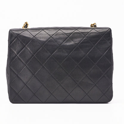CHANEL Shoulder Bag Mini Matelasse Lambskin Black Gold-Tone Hardware Pre-Owned - Vintage La Charme